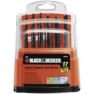 Drill bit set black deals and decker